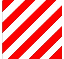 Табличка  -НАКЛЕЙКА "Негабаритный груз" (НАКЛЕЙКА) бумажная (БЕЗ упаковки)  квадрат, (400х400) красно-белая полоска