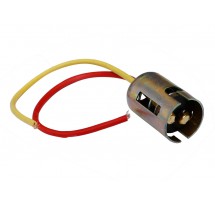 Патрон указателя габаритов (в РОГА) (под 2-конт. ламп.) с 2-мя проводками желто-красными без контактов