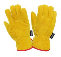 Перчатки Диггер спилковые желтые утепл. Тинсулейт 10 размер